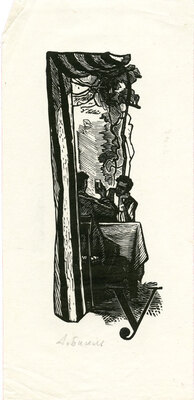 Билль Александра Феликсовна. Лот из трех эскизов обложки и 12 буквиц к книге М. Горького «Сказки об Италии»